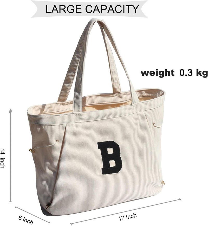 ESVAN Corduroy Yoga Tote Bag Gifts for Women Drawstring Yoga Mat Bag for Office Workout Travel Carryall Pilates Gym - Image 2